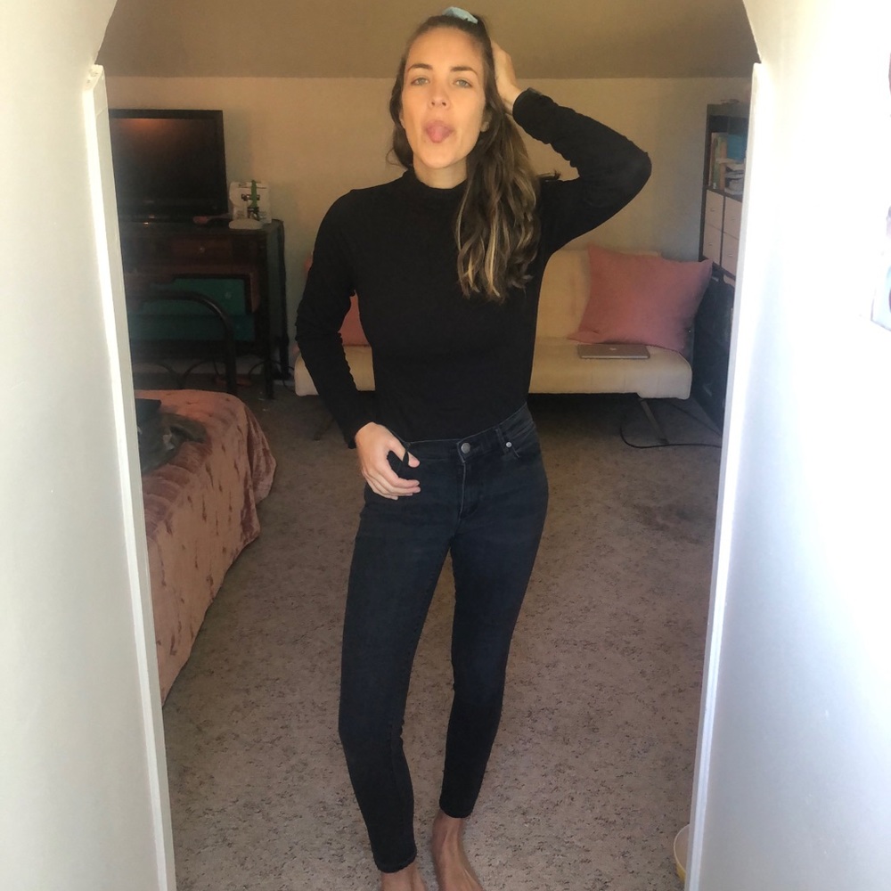 LOFT Black Denim Legging Pant